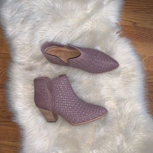 Frye Reed Cutout Woven Bootie Taupe 